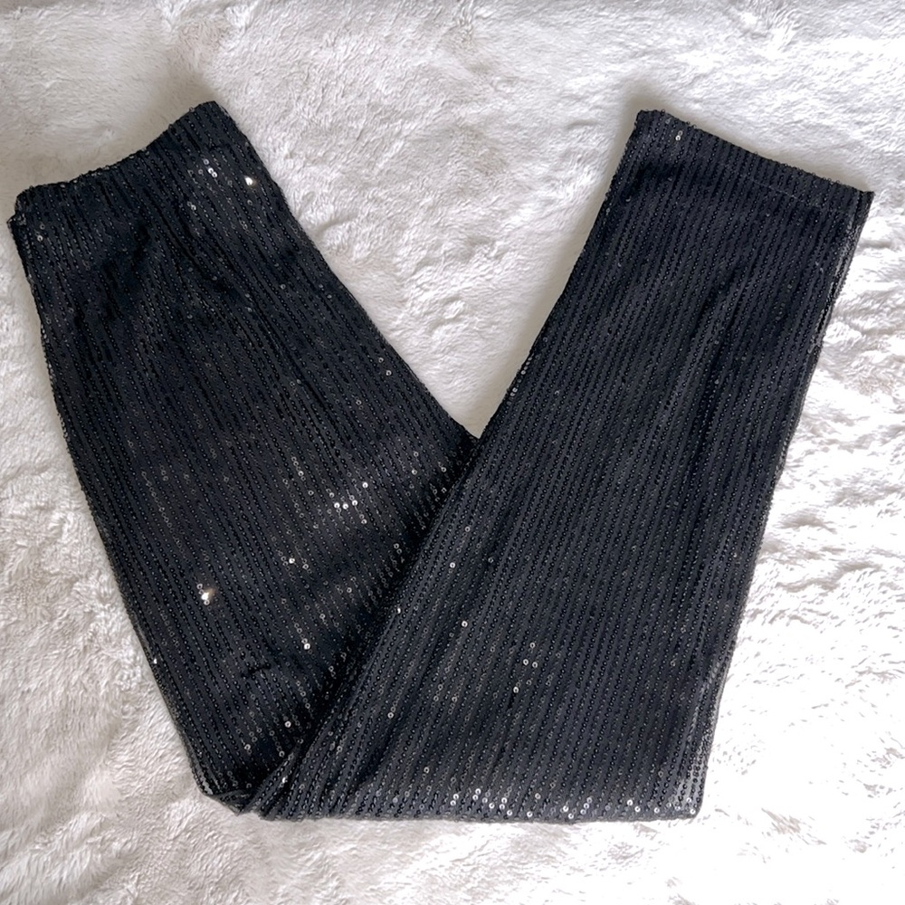 Black sequin pants - Picture 2 of 9
